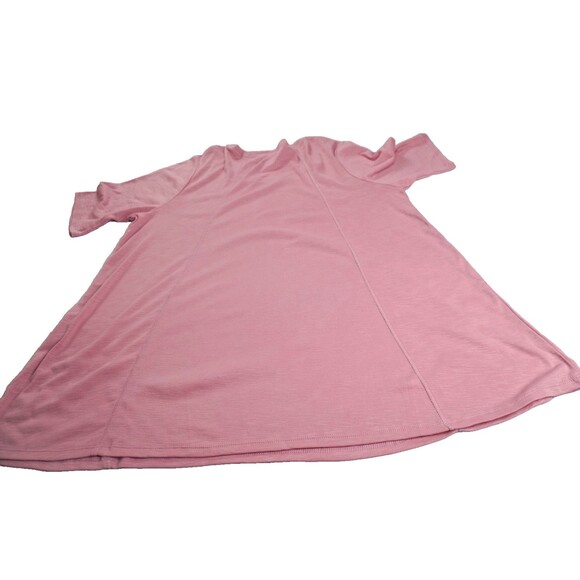 J. Jill Pima Seamed Elbow Sleeve Comfort Tunic T-Shirt Pink 100% Pima Cotton XL - Picture 5 of 7
